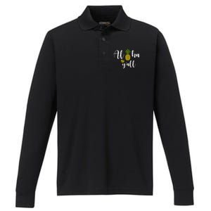 Aloha Y'all Performance Long Sleeve Polo