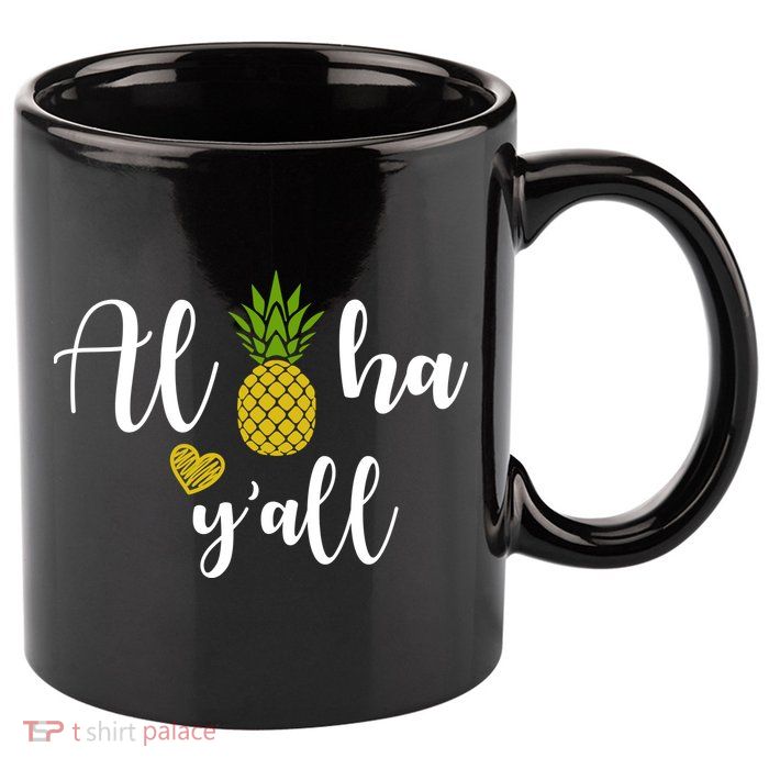 Aloha Y'all 11oz C Handle Ceramic Mug