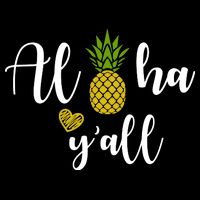 Aloha Y'all Flat Bill Trucker Hat