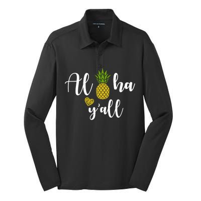 Aloha Y'all Silk Touch Performance Long Sleeve Polo