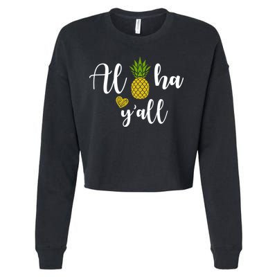 Aloha Y'all Cropped Pullover Crew