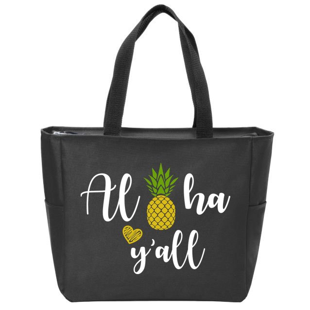 Aloha Y'all Zip Tote Bag