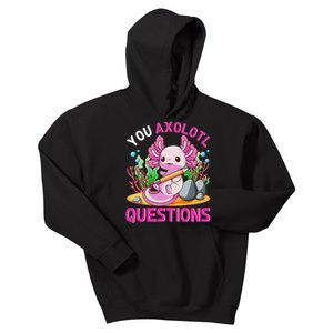 Axolotl-Shirt You Axolotl Questions Cute Funny Kids Hoodie