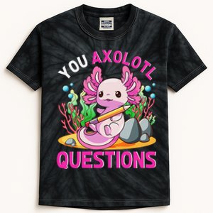 Axolotl-Shirt You Axolotl Questions Cute Funny Kids Tie-Dye T-Shirt