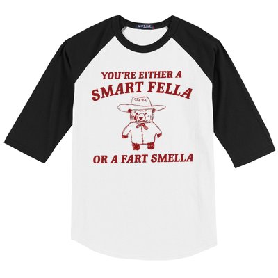 Are You A Smart Fella Or Fart Smella Baseball Sleeve Shirt