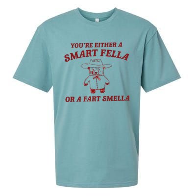 Are You A Smart Fella Or Fart Smella Sueded Cloud Jersey T-Shirt