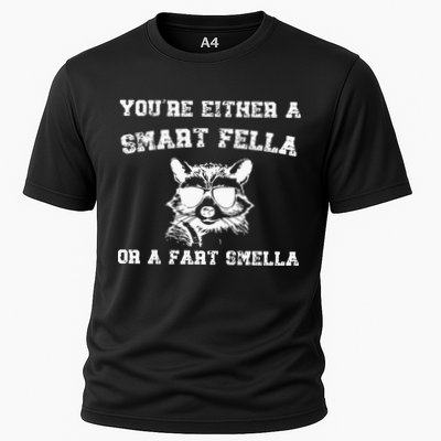 Are You A Smart Fella Or Fart Smella Retro Cartoon Cooling Performance Crew T-Shirt