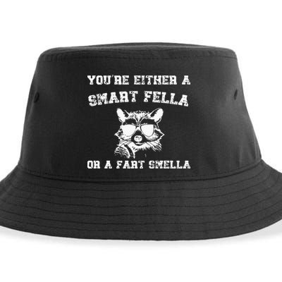 Are You A Smart Fella Or Fart Smella Retro Cartoon Sustainable Bucket Hat