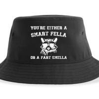 Are You A Smart Fella Or Fart Smella Retro Cartoon Sustainable Bucket Hat