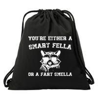 Are You A Smart Fella Or Fart Smella Retro Cartoon Drawstring Bag