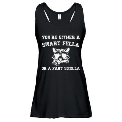 Are You A Smart Fella Or Fart Smella Retro Cartoon Ladies Essential Flowy Tank