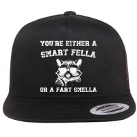 Are You A Smart Fella Or Fart Smella Retro Cartoon Flat Bill Trucker Hat