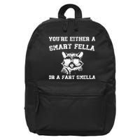 Are You A Smart Fella Or Fart Smella Retro Cartoon 16 in Basic Backpack
