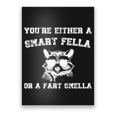 Are You A Smart Fella Or Fart Smella Retro Cartoon Poster