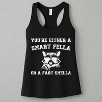 Are You A Smart Fella Or Fart Smella Retro Cartoon Womens Tank Top