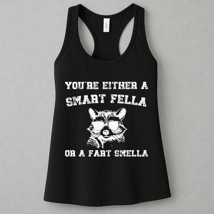 Are You A Smart Fella Or Fart Smella Retro Cartoon Womens Tank Top