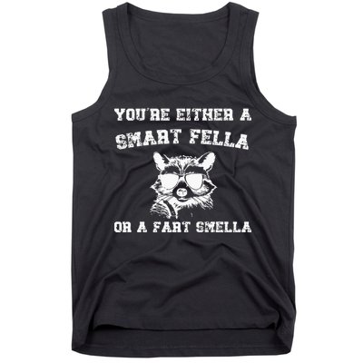 Are You A Smart Fella Or Fart Smella Retro Cartoon Tank Top