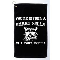Are You A Smart Fella Or Fart Smella Retro Cartoon Golf Towel