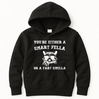 Are You A Smart Fella Or Fart Smella Retro Cartoon Kids Hoodie