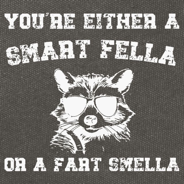 Are You A Smart Fella Or Fart Smella Retro Cartoon Cotton Canvas Backpack