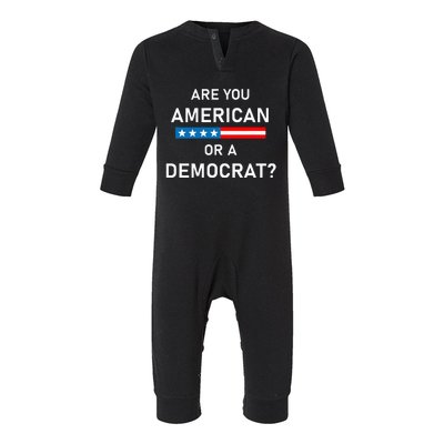 Are You American Or Democrat Infant Fleece One Piece