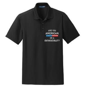 Are You American Or Democrat Dry Zone Grid Polo