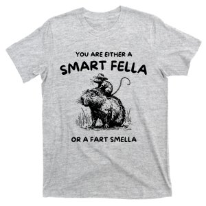 Are You A Smart Fella Or Fart Smella Funny Rat Riding Cabybara T-Shirt