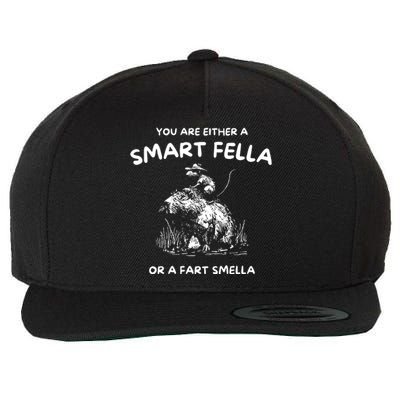 Are You A Smart Fella Or Fart Smella Funny Rat Riding Cabybara Wool Snapback Cap