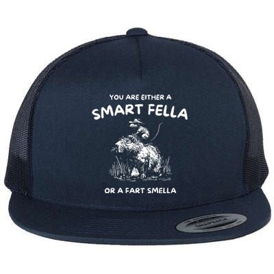 Are You A Smart Fella Or Fart Smella Funny Rat Riding Cabybara Flat Bill Trucker Hat