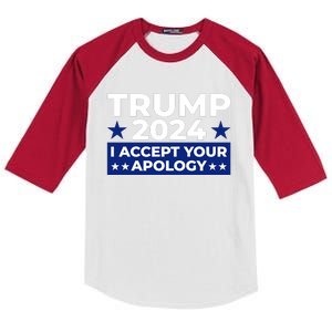 Accept Your Apology 2024 Statement Kids Colorblock Raglan Jersey