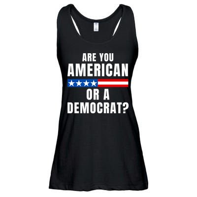 Are You American Or Democrat? Ladies Essential Flowy Tank