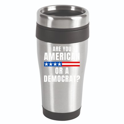 Are You American Or Democrat? 16oz Travel Tumbler