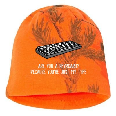 Are You A Keyboard Because You're Just My Type Funny Kati - Camo Knit Beanie