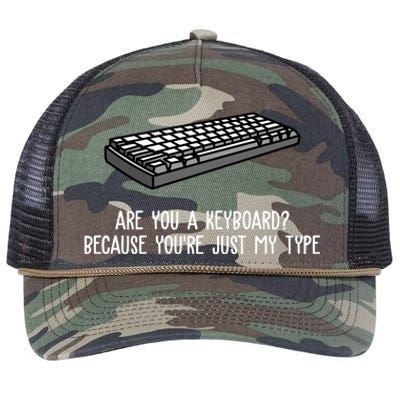 Are You A Keyboard Because You're Just My Type Funny Retro Rope Trucker Hat Cap