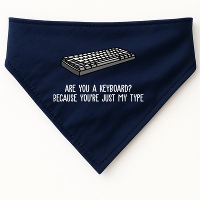 Are You A Keyboard Because You're Just My Type Funny USA-Made Doggie Bandana