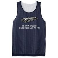 Are You A Keyboard Because You're Just My Type Funny Mesh Reversible Basketball Jersey Tank