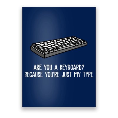 Are You A Keyboard Because You're Just My Type Funny Poster