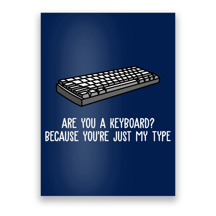 Are You A Keyboard Because You're Just My Type Funny Poster