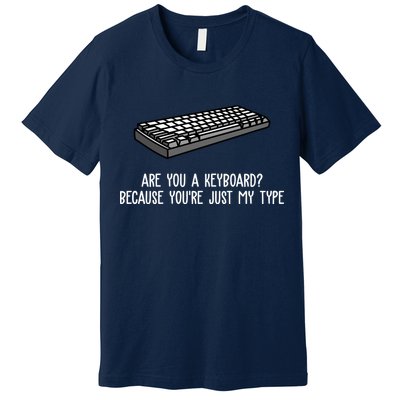 Are You A Keyboard Because You're Just My Type Funny Premium T-Shirt