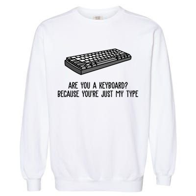 Are You A Keyboard Because You're Just My Type Funny Garment-Dyed Sweatshirt