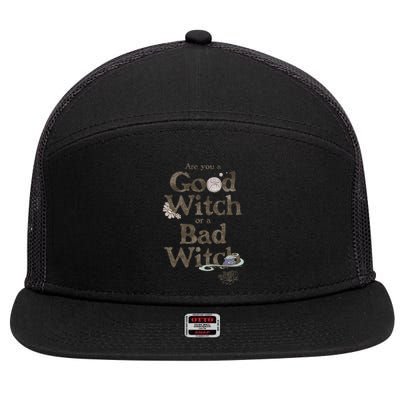 Are You A Good Witch Or Bad Witch 7 Panel Mesh Trucker Snapback Hat