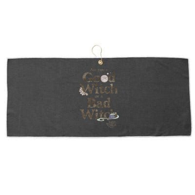 Are You A Good Witch Or Bad Witch Large Microfiber Waffle Golf Towel