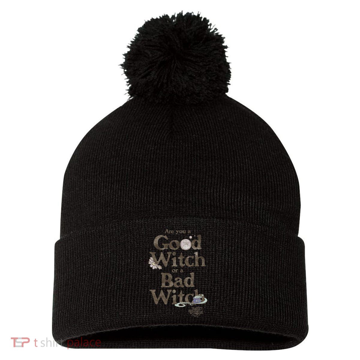 Are You A Good Witch Or Bad Witch Pom Pom 12in Knit Beanie