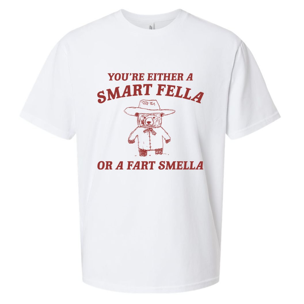 Are You A Smart Fella Or Fart Smella Sueded Cloud Jersey T-Shirt