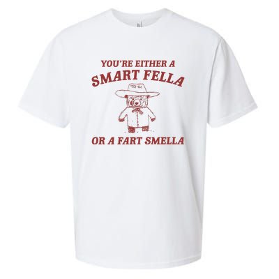 Are You A Smart Fella Or Fart Smella Sueded Cloud Jersey T-Shirt