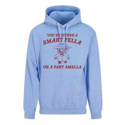 Are You A Smart Fella Or Fart Smella Unisex Surf Hoodie