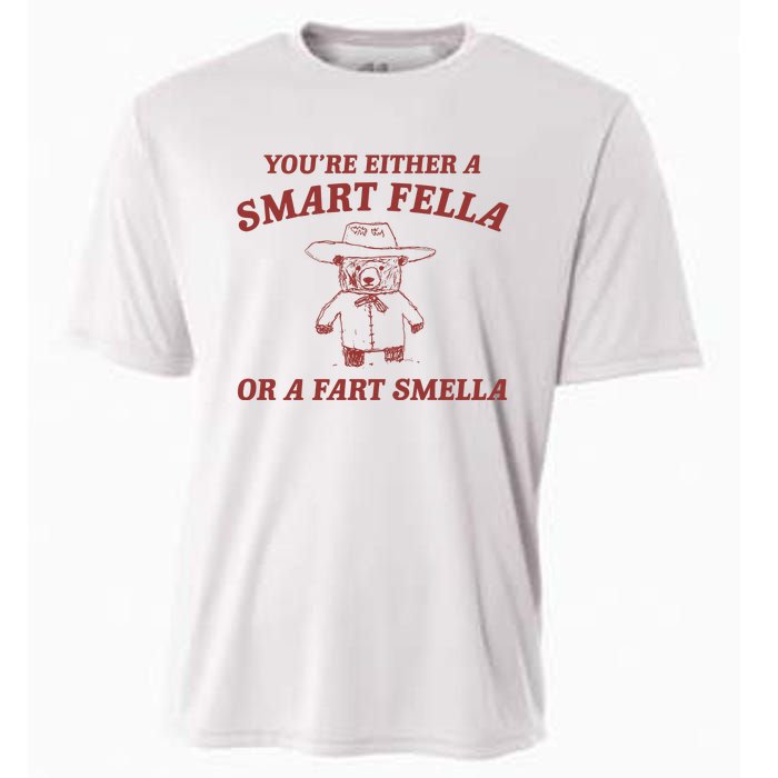 Are You A Smart Fella Or Fart Smella Cooling Performance Crew T-Shirt