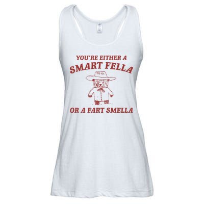 Are You A Smart Fella Or Fart Smella Ladies Essential Flowy Tank
