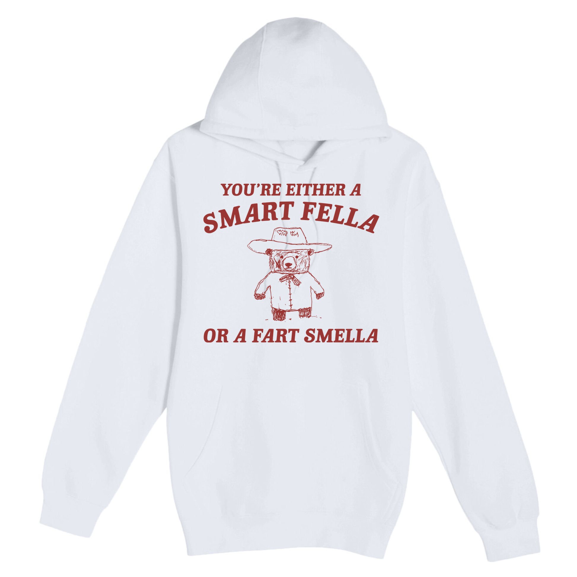 Are You A Smart Fella Or Fart Smella Premium Pullover Hoodie