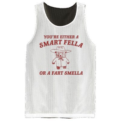 Are You A Smart Fella Or Fart Smella Mesh Reversible Basketball Jersey Tank